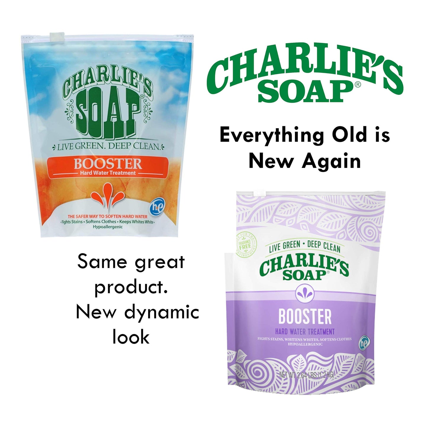 Charlie'S Soap Hypoallergenic Laundry Booster Hard Water Treatment - Softens And Fights Stains, 2.64Lb Bag (Pack Of 6)
