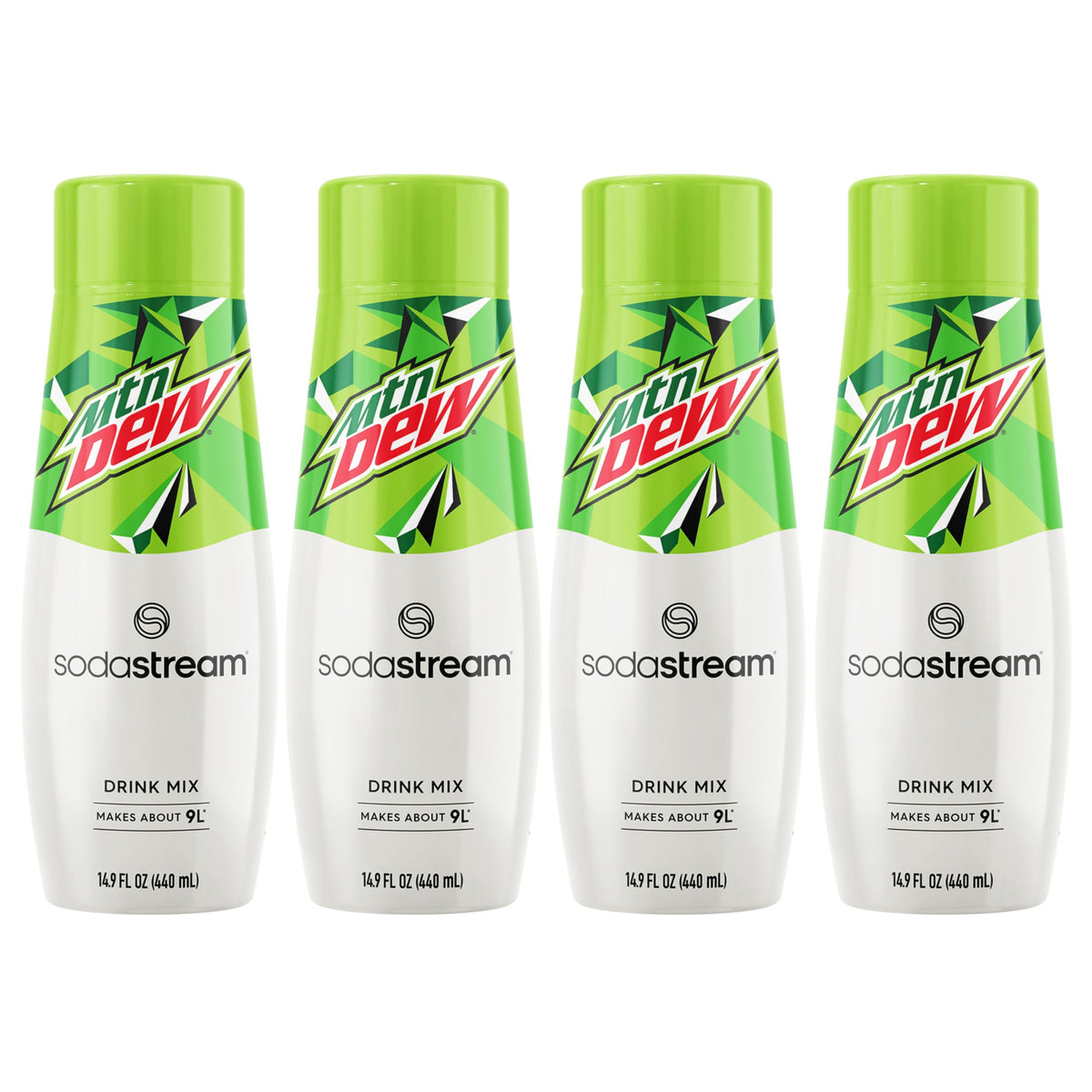 SodaStream Mountain Dew  Soda Drink Mix, 14.9 Fl oz. (4 Pack)
