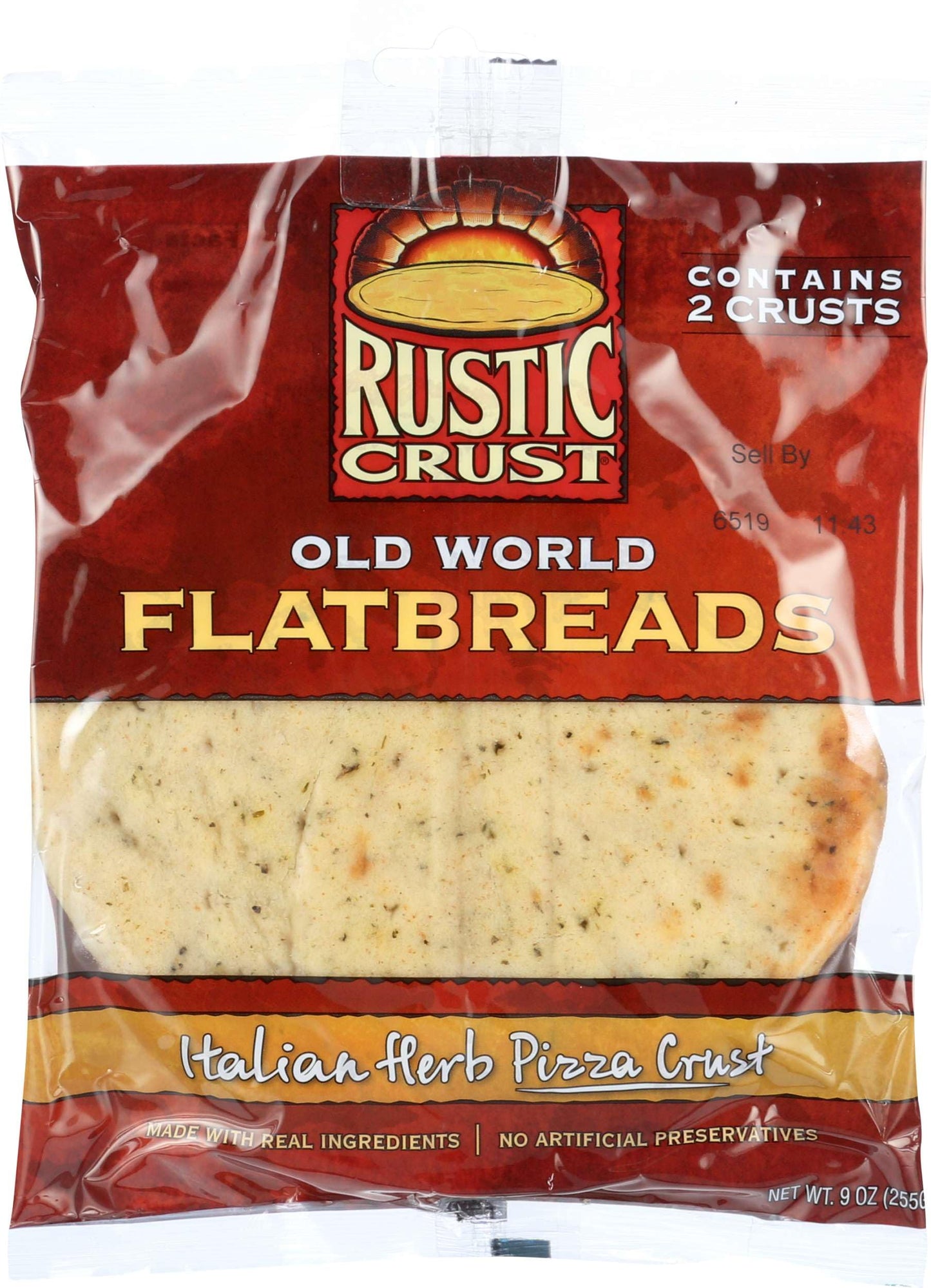 RUSTIC CRUST Italian Herb Pizza Crust, 9 OZ