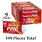 Dentyne Fire Spicy Cinnamon Sugar Free Gum, Pack Of 9 (144 Total Pieces)