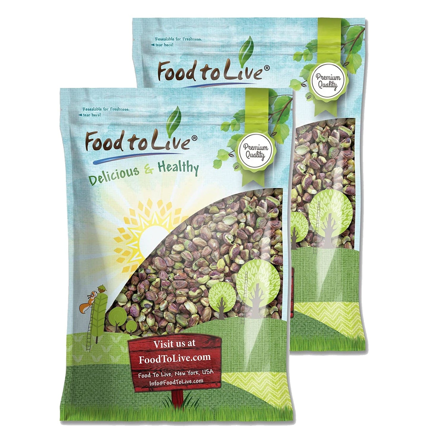 Food to Live No Shell Pistachios – Unsalted Kernels, 25 Pounds – Keto & Paleo Snack