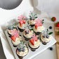 YCTHUNFISH 24 Pack Cupcake Toppers Glitter Snowflake Decorations, Pink & Silver, Paper, Ideal for Winter Parties and Baby Showers