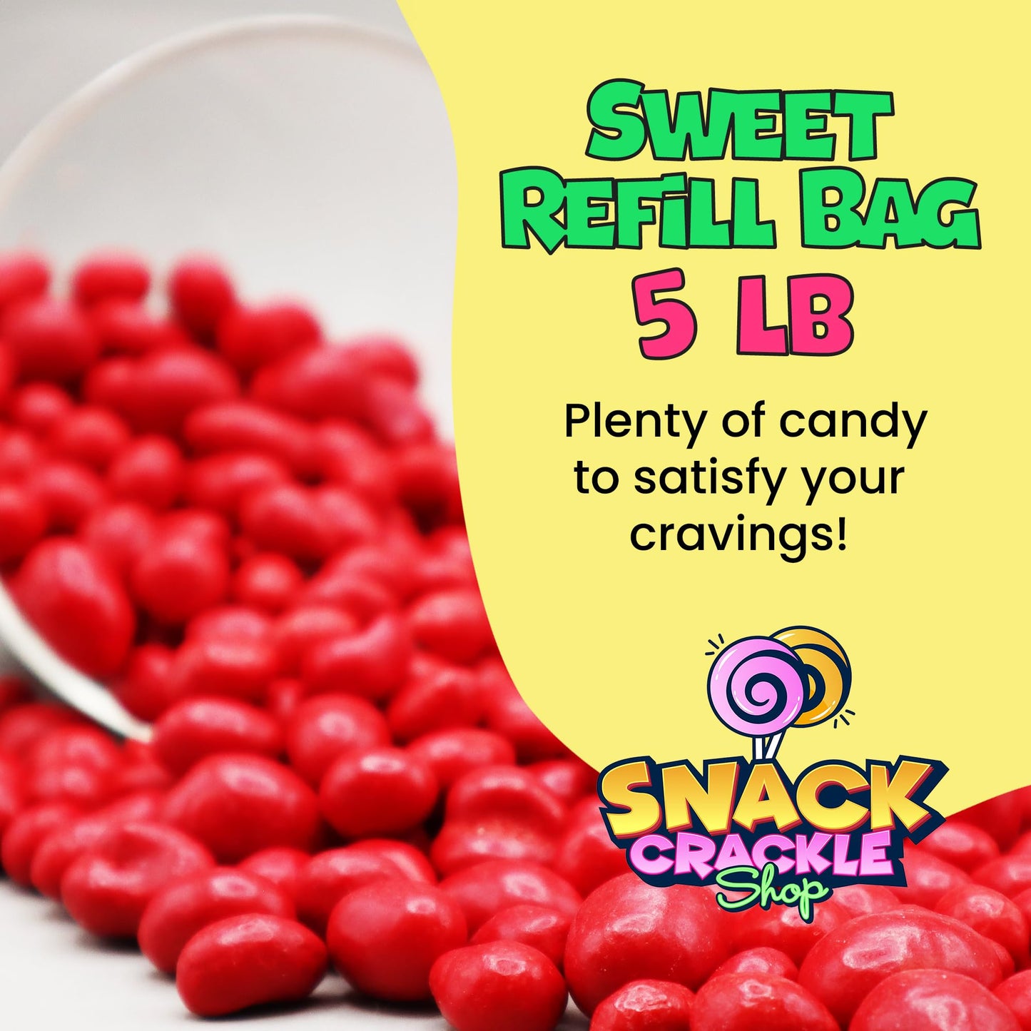 Boston Baked Beans, Candy Coated Peanuts,Bulk Bag, 5 Pounds