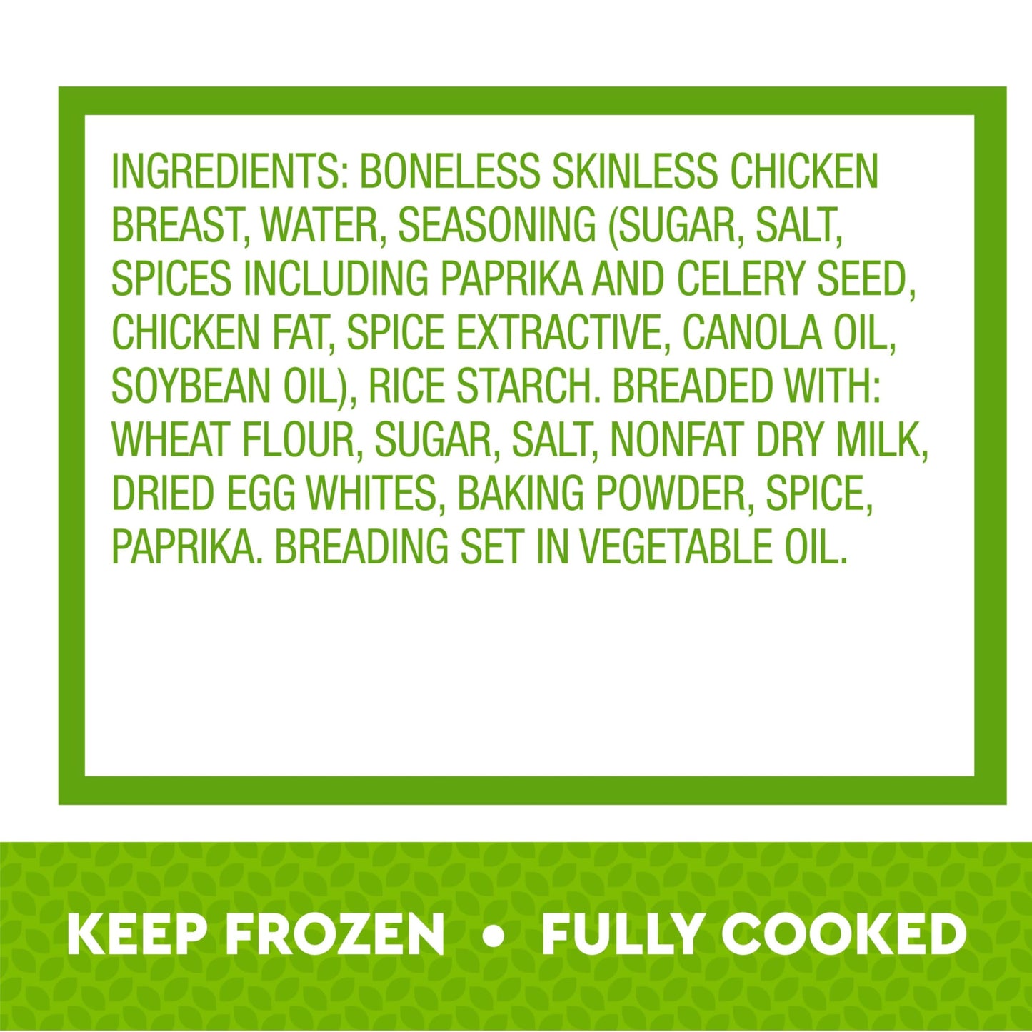 Just Bare Chicken Lightly Breaded Chicken Breast Fillets| Fully Cooked | 16 G Protein | Frozen | 1.5 LB
