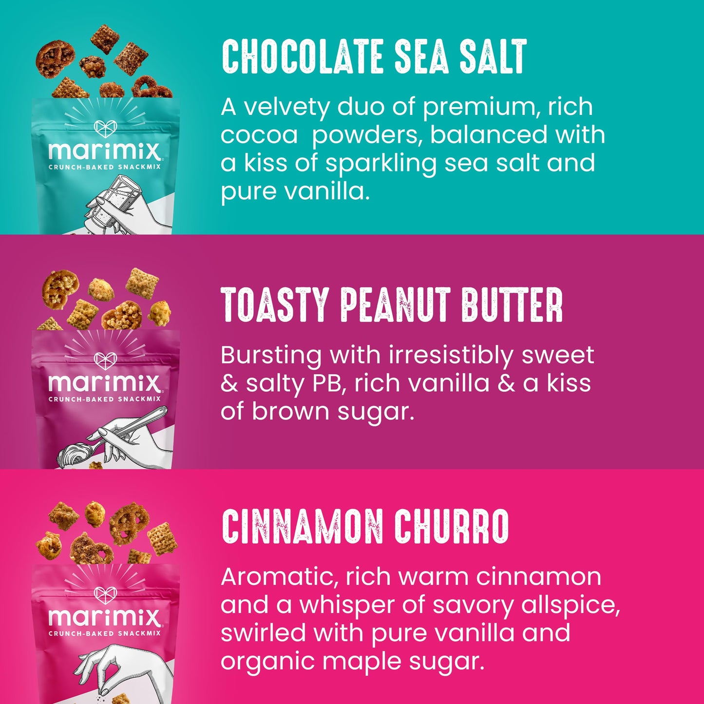 MARIMIX Mini Snack Mix Variety Pack - 6 Count, 1.06 Ounce Each