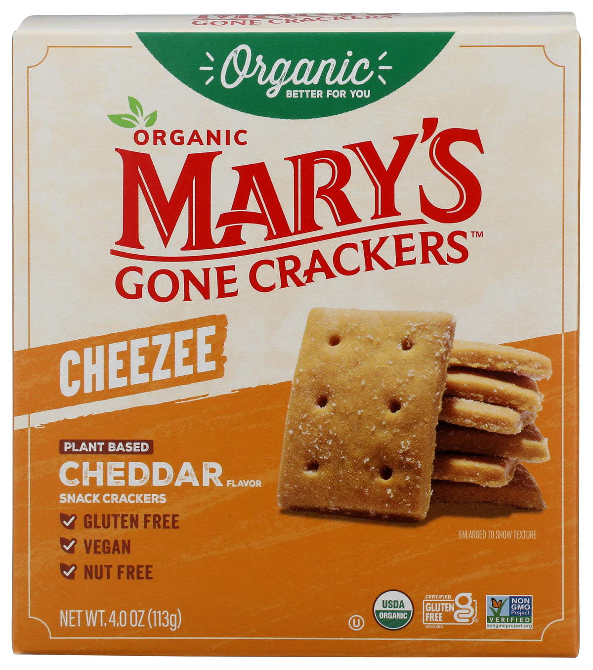 MARYS GONE CRACKERS Organic Cheddar Cheezee Crackers, 4 OZ