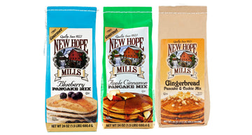 New Hope Mills Blueberry, Apple Cinammon & Gingerbread Pancake Mix Variety 3-Pack