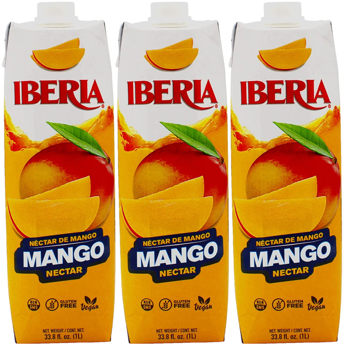 Iberia Mango Nectar, 33.8 Fl. Oz, (Pack Of 3)