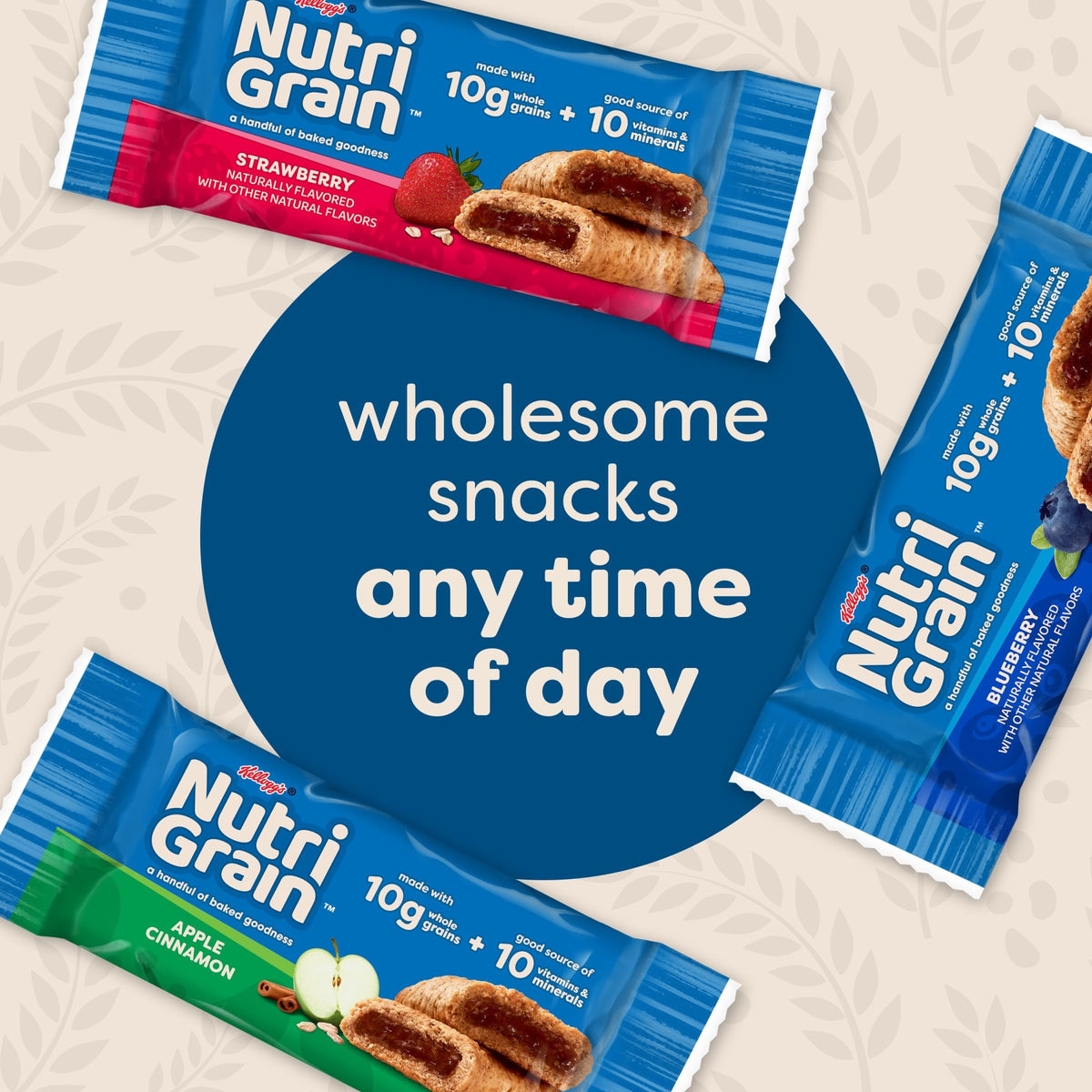 Nutri-Grain Breakfast Bars, Made with 10g Whole Grains, Snack Bars, Strawberry, 20.8oz Box (16 Bars)