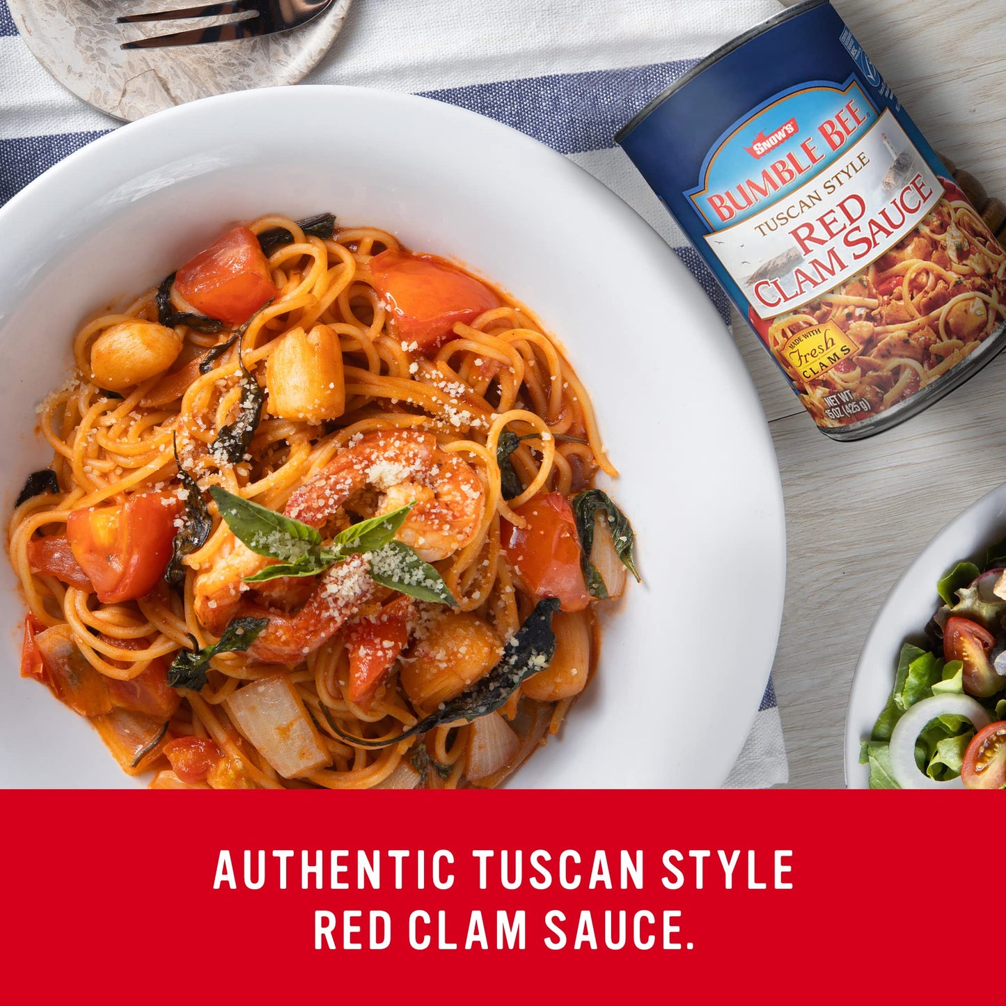 Snow s Tuscan Style Red Clam Sauce, 15 oz (Case of 12) - Authentic Italian Clam Sauce - Made with Fresh Clams, Garlic & Spices
