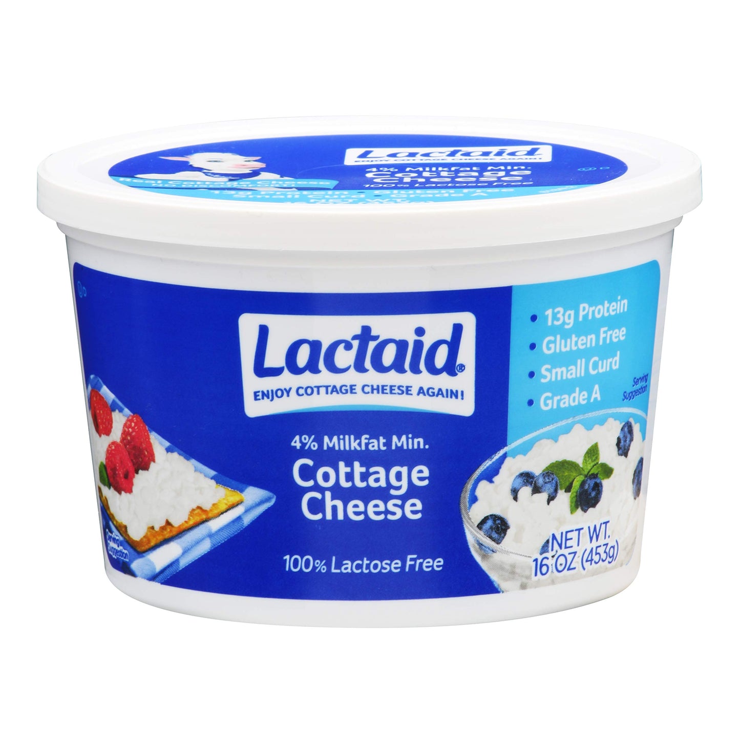 Lactaid, Low Fat Cottage Cheese, Plain, 16 oz