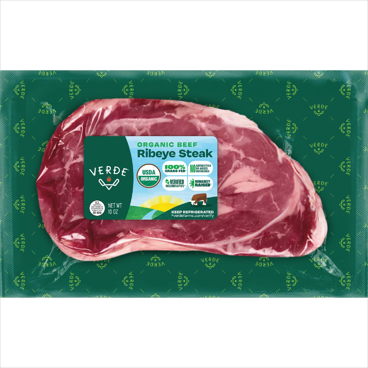 Verde Farms, Beef Ribeye Steak, Organic, Grass-Fed | 0.625 lbs.
