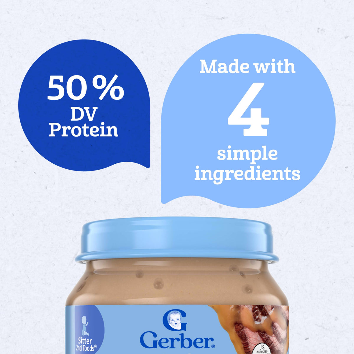 Gerber Beef & Gravy Baby Food, 2.5 Oz Jar