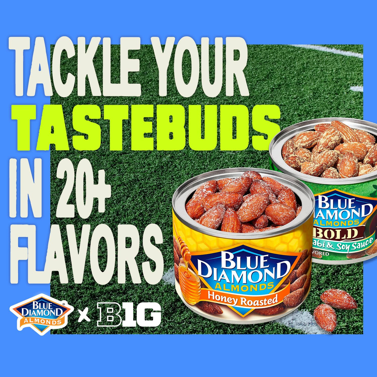 Blue Diamond Almonds, Snack Nut Flavored Chile N' Lime Perfect For On-The Go, And Snacking, 6 Ounce Can