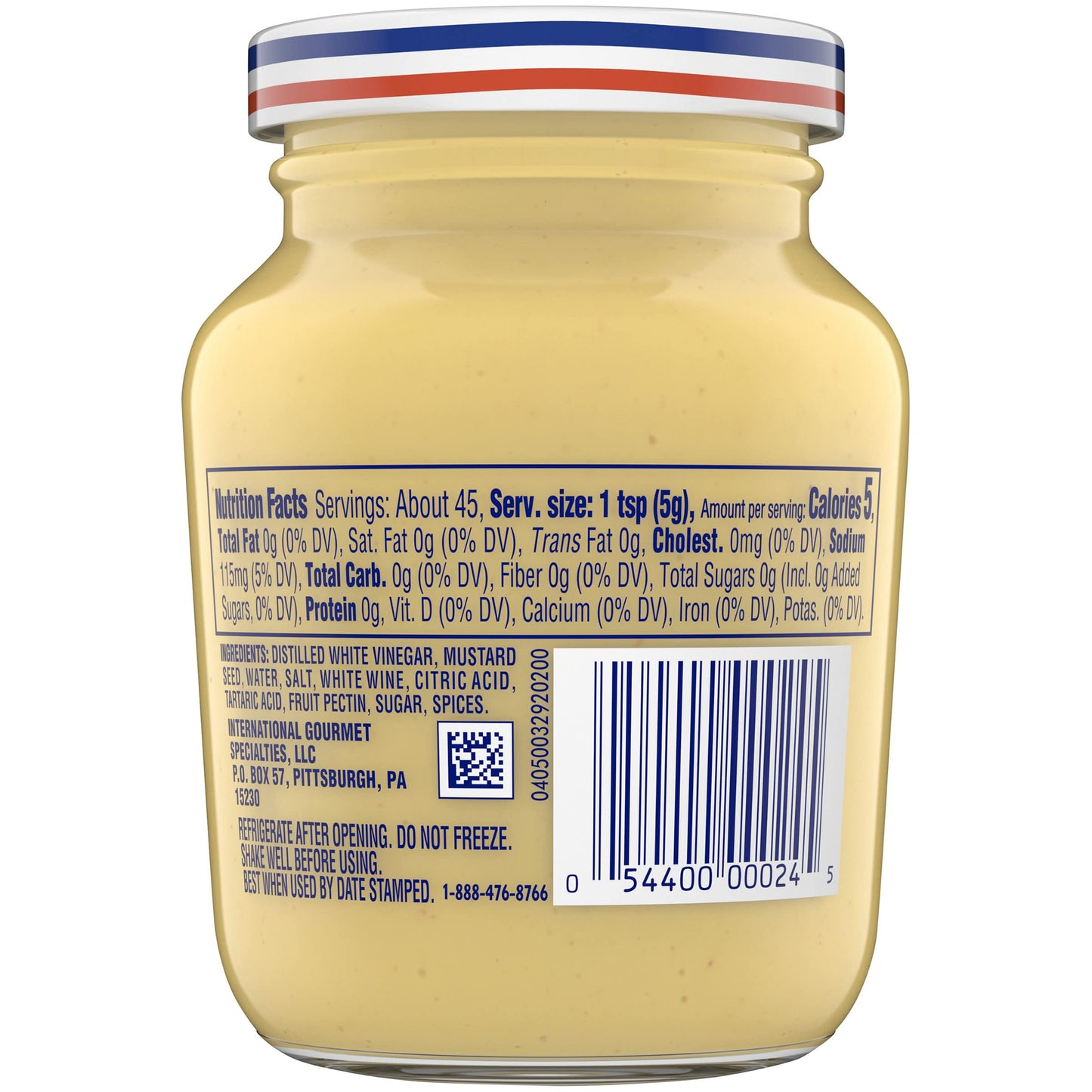 Grey Poupon Dijon Mustard  8 oz. Jar