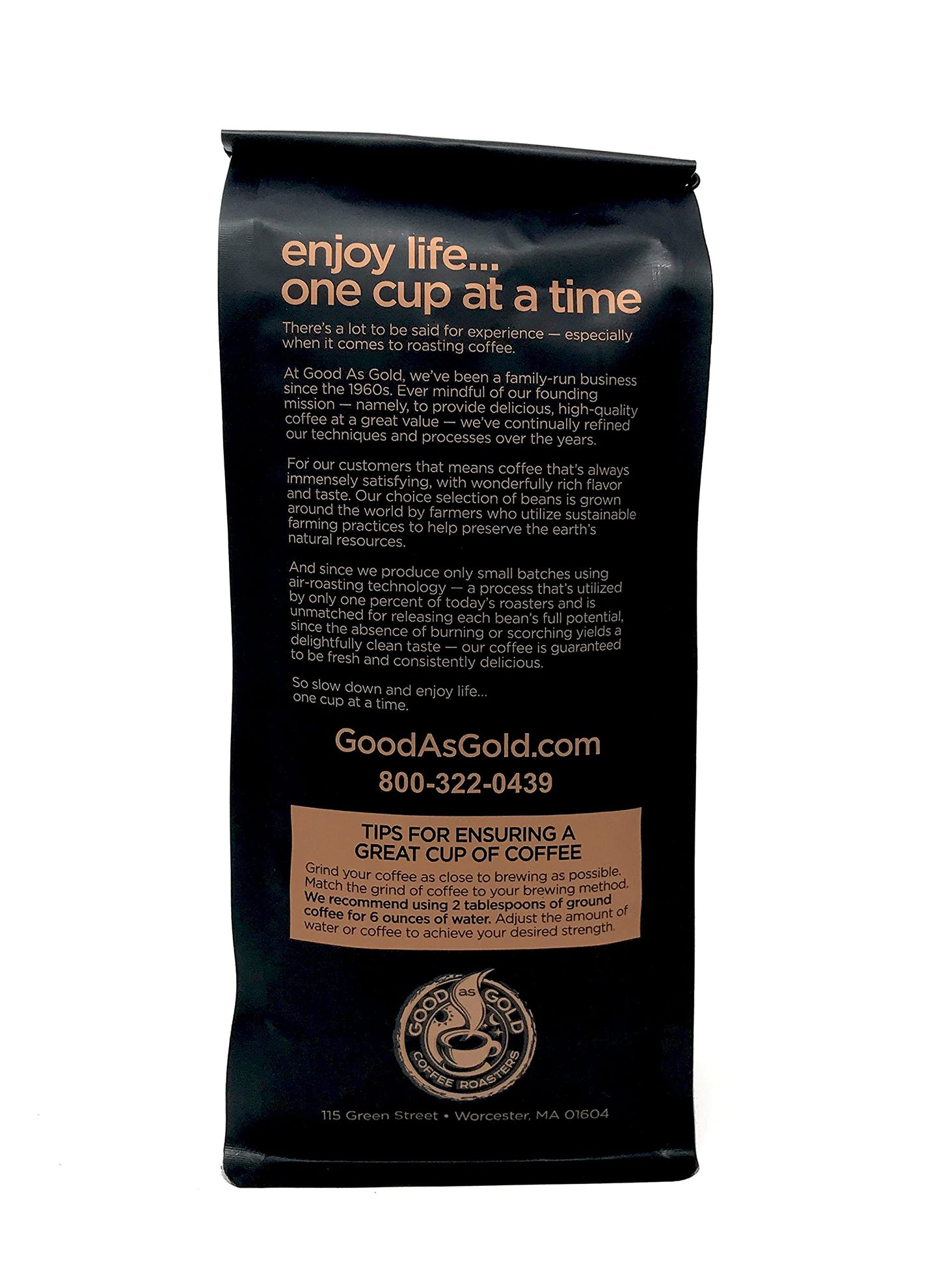 Honduras Coffee Beans (12Oz), Light/Medium Roast, Fair Trade/Organically Grown, Good As Gold Coffee Roasters