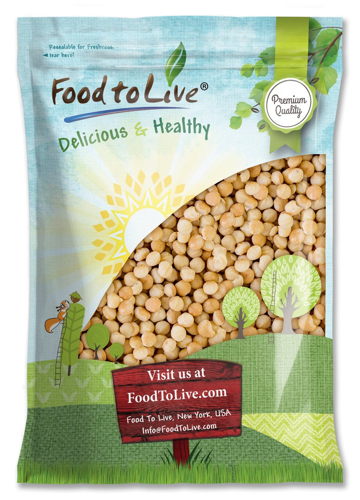 Food to Live Dry Roasted Macadamia Nuts with Himalayan Salt, 8 Pounds - Oven Roasted Whole Nuts, Lightly Salted, No Oil Added, V