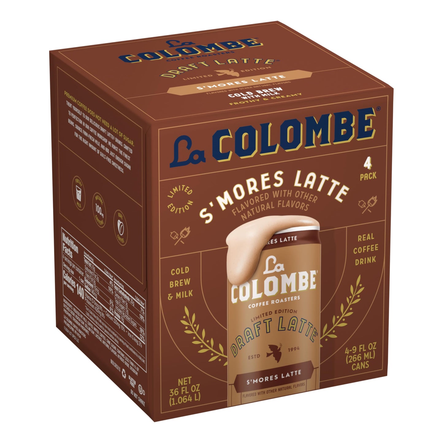 La Colombe LTO Smores Coffee 9oz 4pk - 36 Fl Oz (Pack of 1)