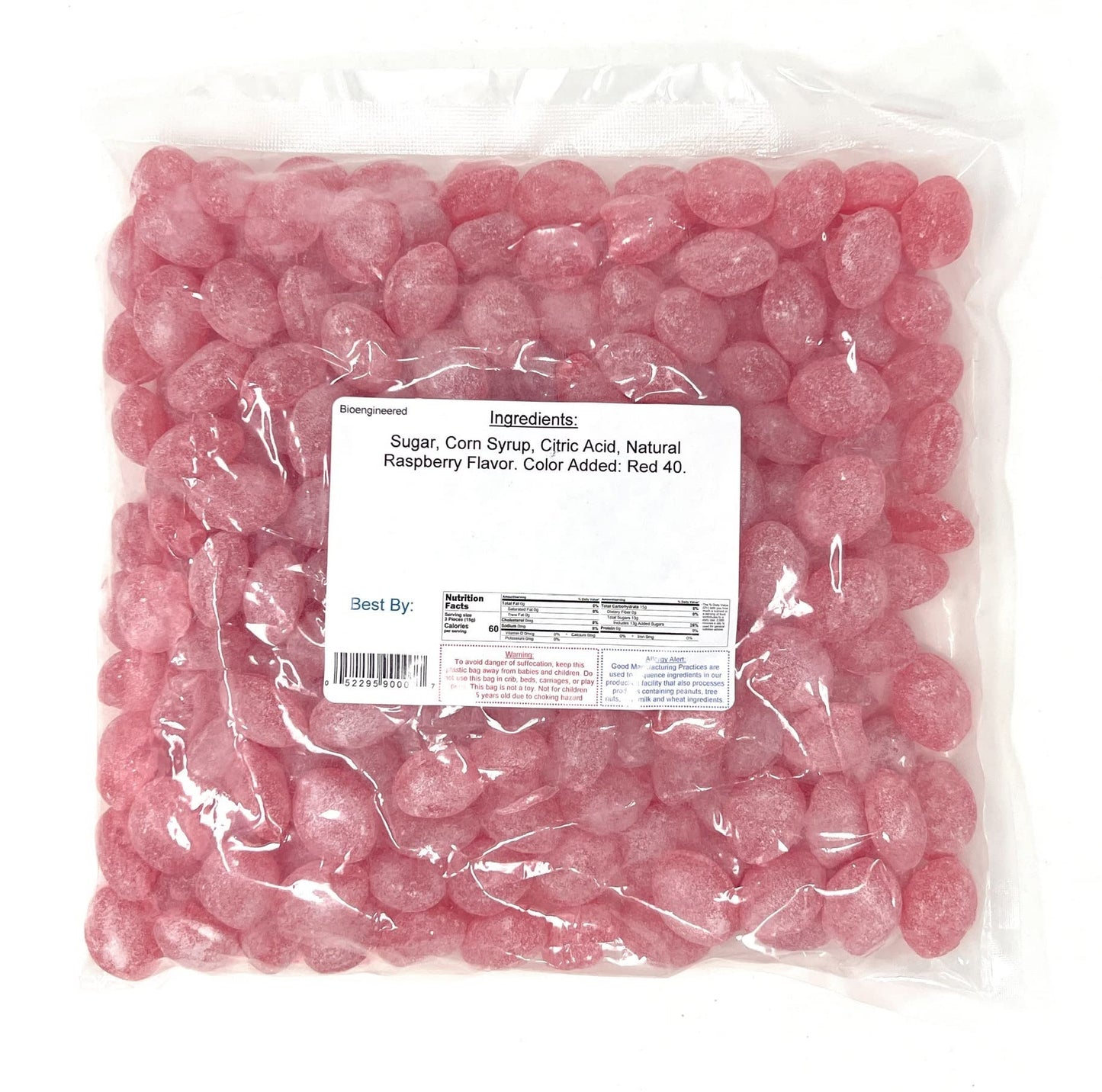 Claeys Raspberry Sanded Candy Drops, 2 Pound