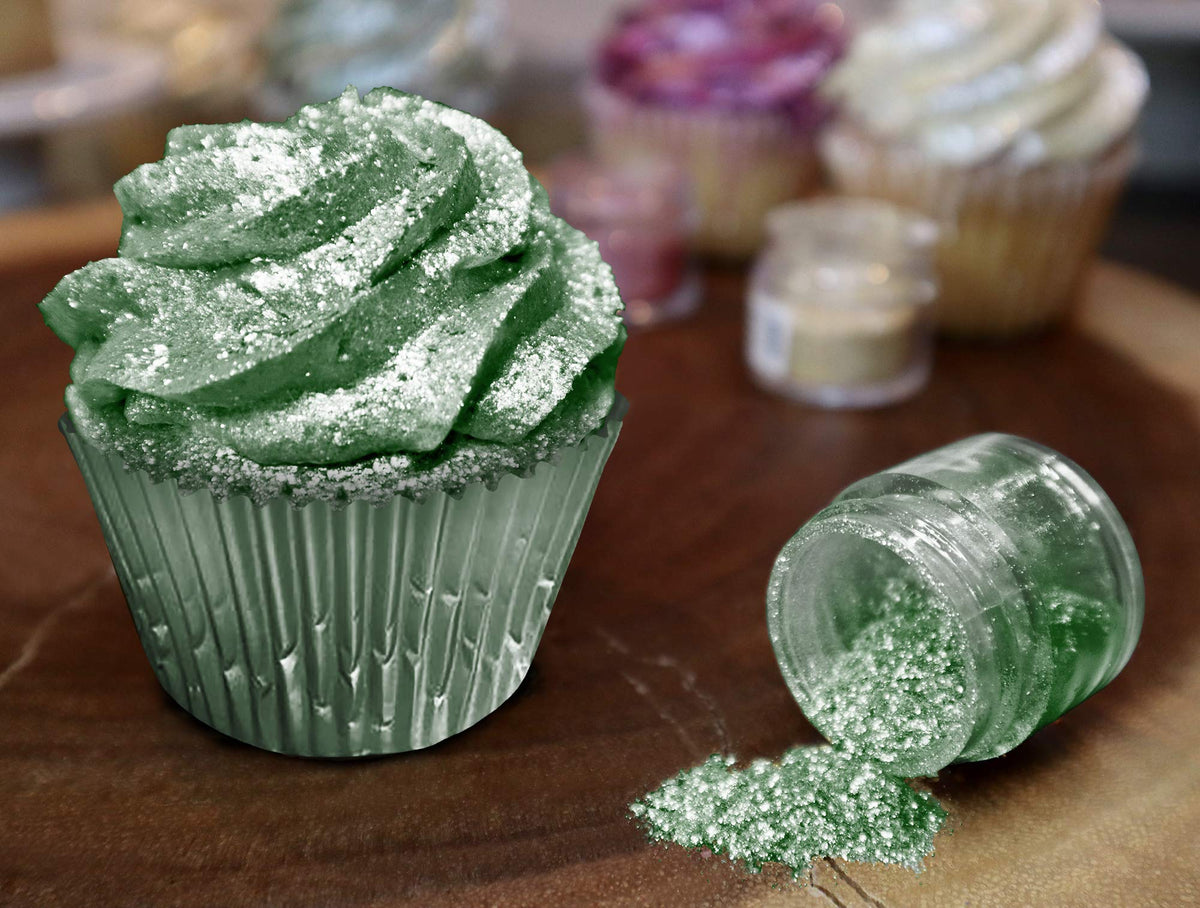 Bakell Edible Glitter Tinker Dust, 5g, Christmas Green, KOSHER Certified, for Cakes, Cupcakes, Drinks