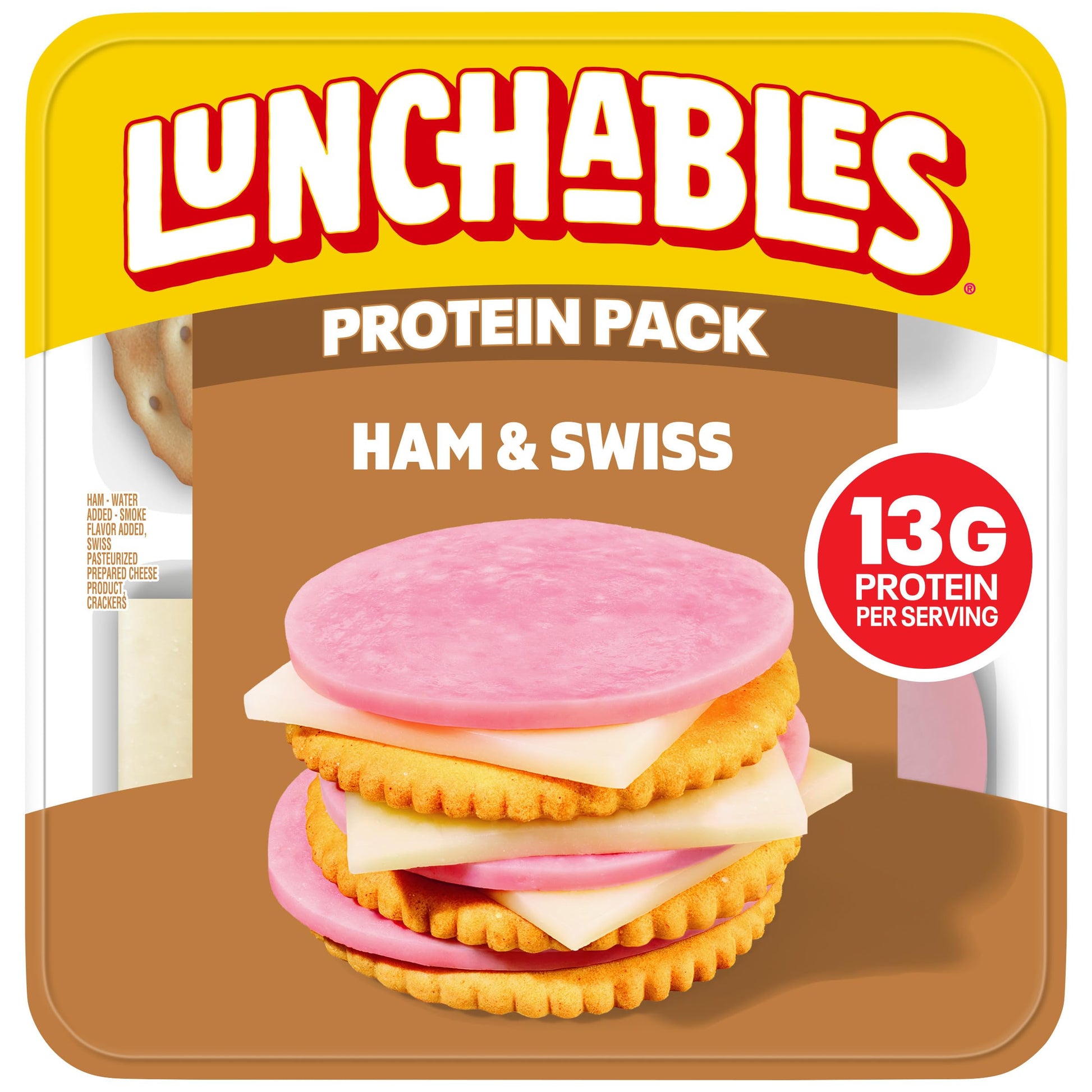 Lunchables Ham & Swiss Protein Pack, 3.2 oz Pack