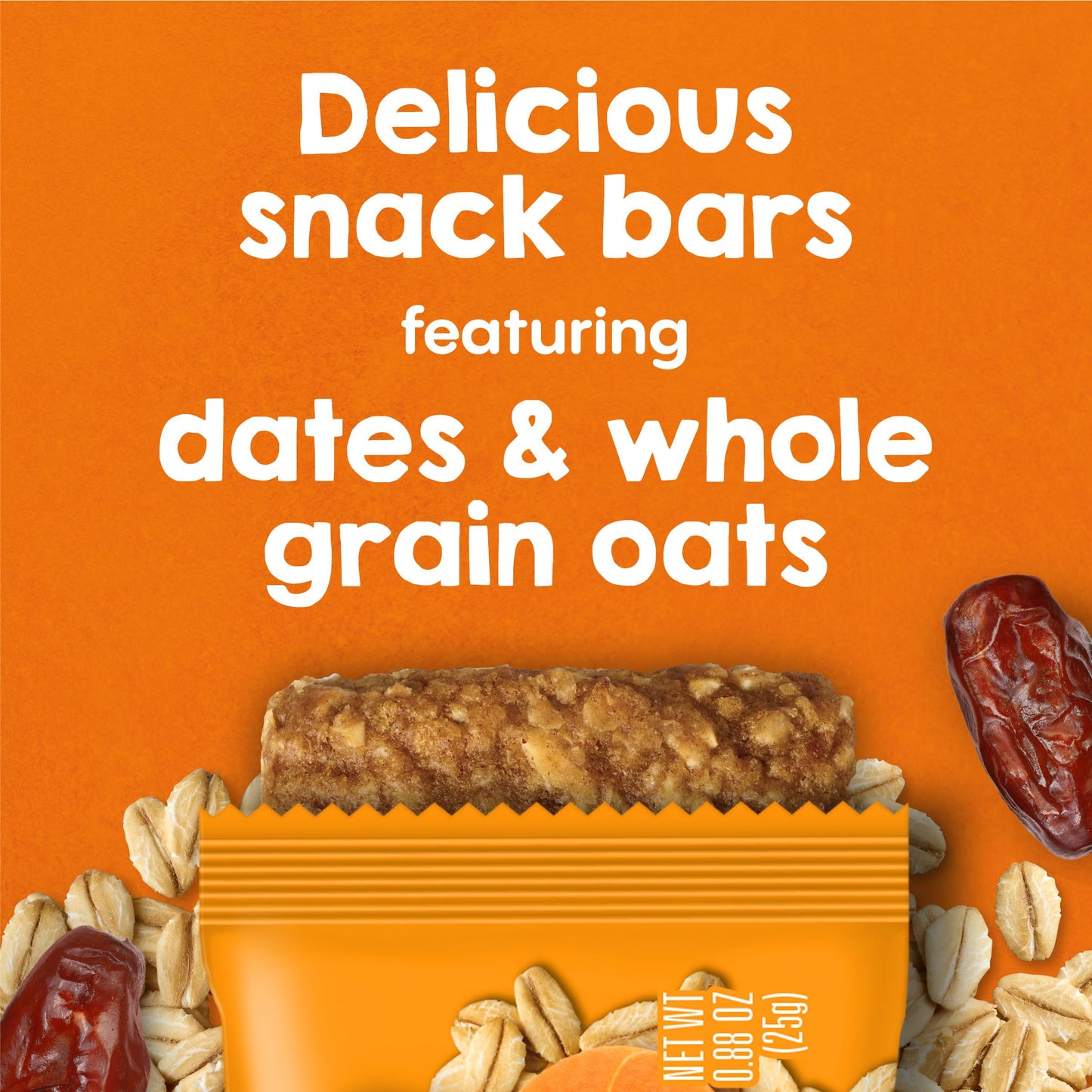 Happy Tot Organics Fiber & Protein Soft-Baked Oat Bars Organic Toddler Snack Banana & Carrot, 0.88 Ounce Bars, 5 Count Box (Pack