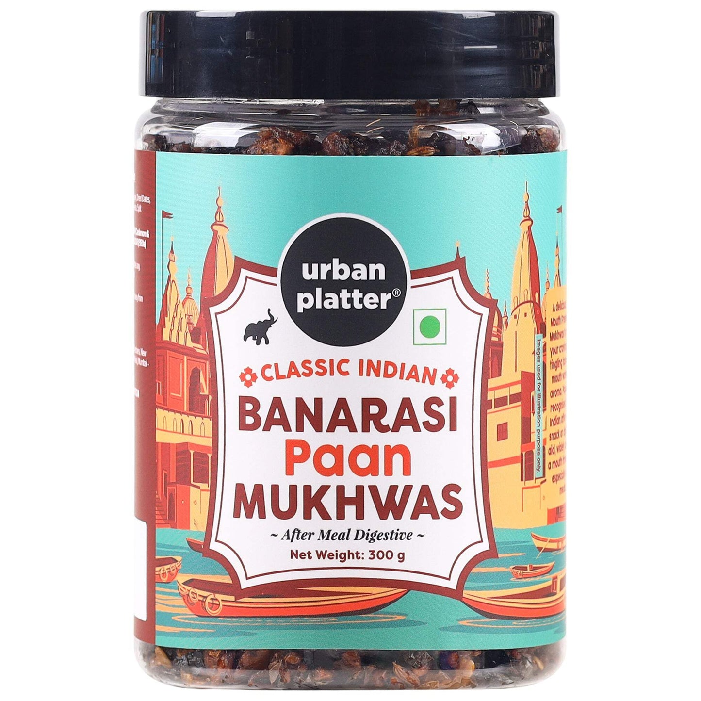 Urban Platter Banarasi Paan Mukhwas | 10.58 Oz (300g) | Traditional Indian Mouth Freshener | Refreshing After-Meal Digestive | Sweet, Aromatic & Flavorful Blend | Vegan & Travel-Friendly Snack