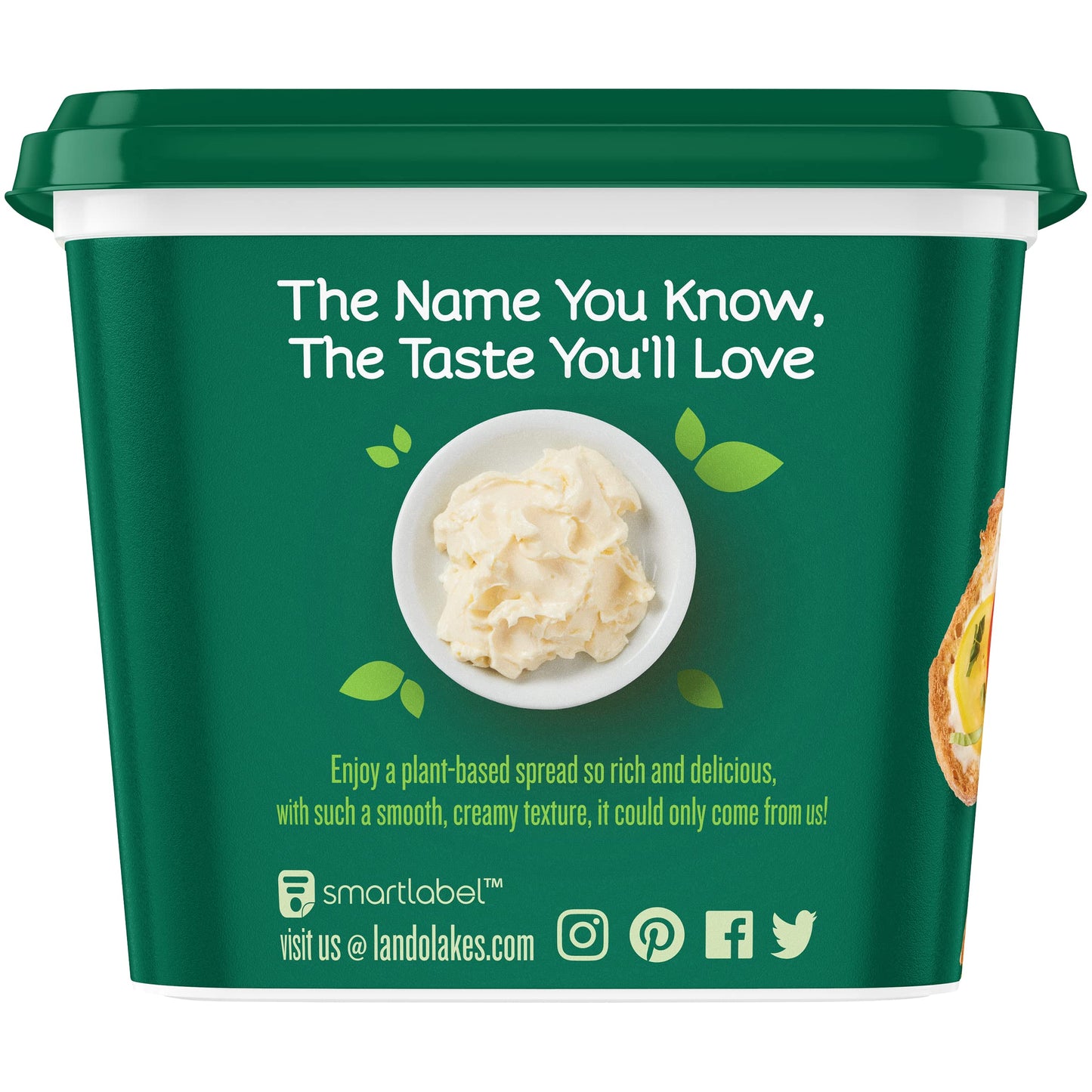 Land O Lakes Plant-Based Creamy Spread, Vegan & Gluten-Free, Spreadable, 15 oz tub