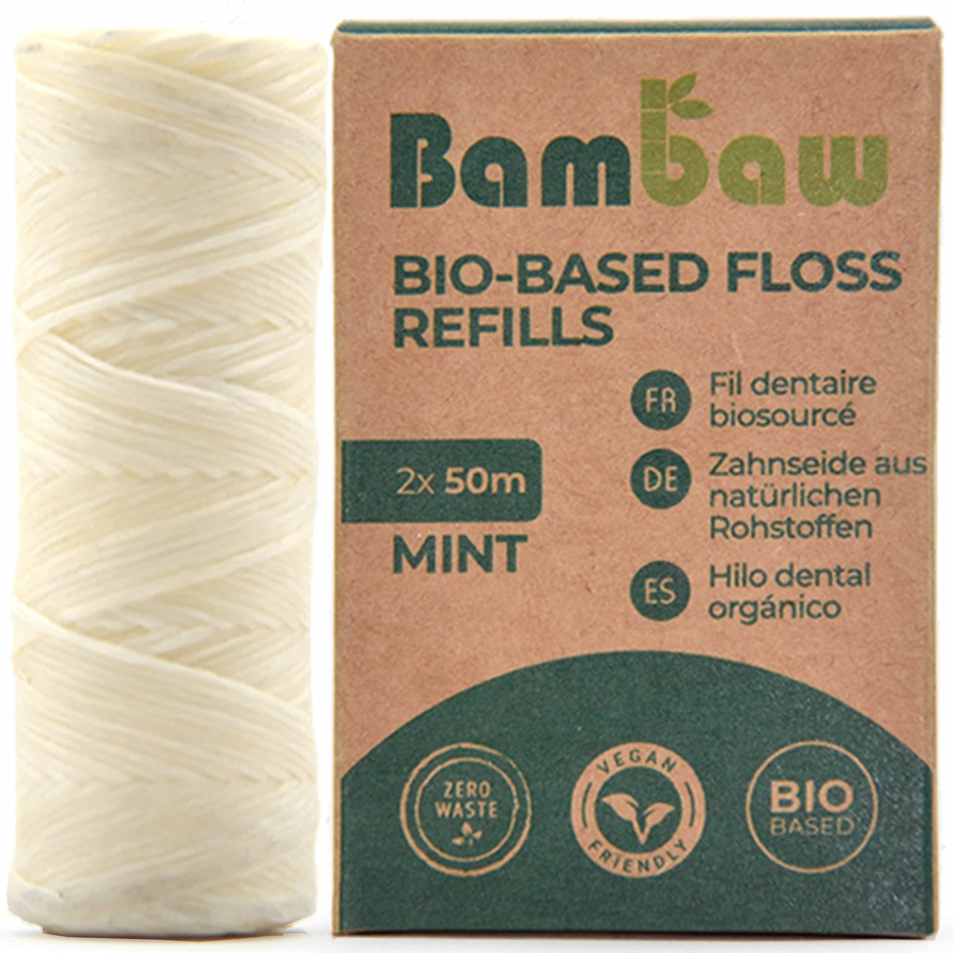 Refill Silk Dental Floss  Candelilla Wax Tooth Floss  Natural Dental Tape  Plastic Free Dental Floss  Eco Floss  Stainless Steel