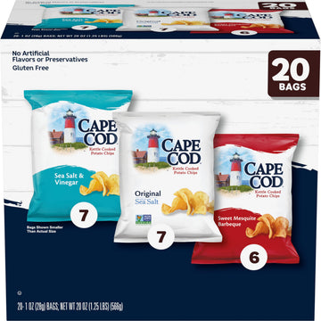 Cape Cod Variety Pack Chips, 20 Count, 1 Oz Bags, Model 200790115025