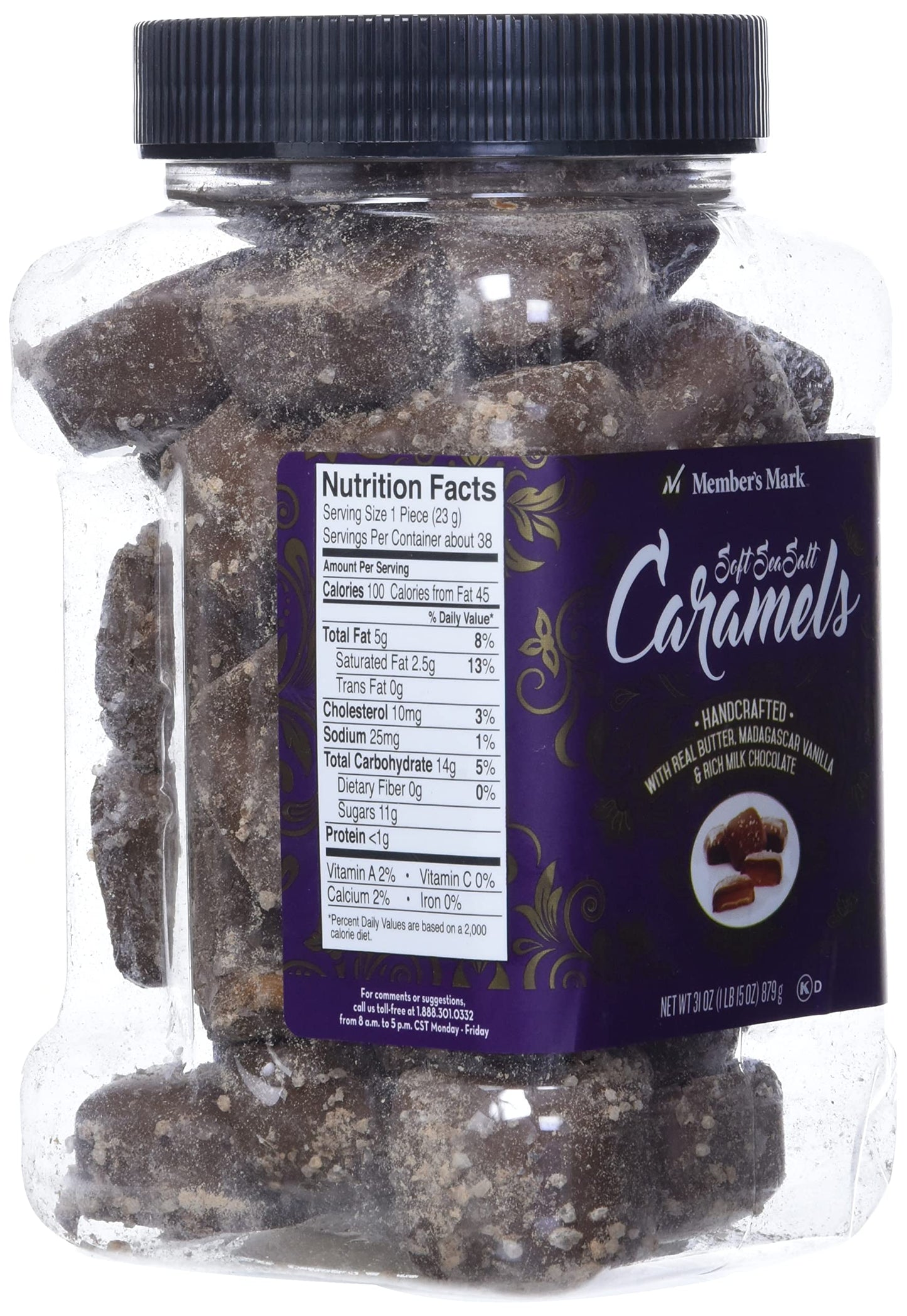 Member's Mark Sea Salt Caramels, 31 oz - Sweet & Salty Treat, Perfect for Gifting or Snacking