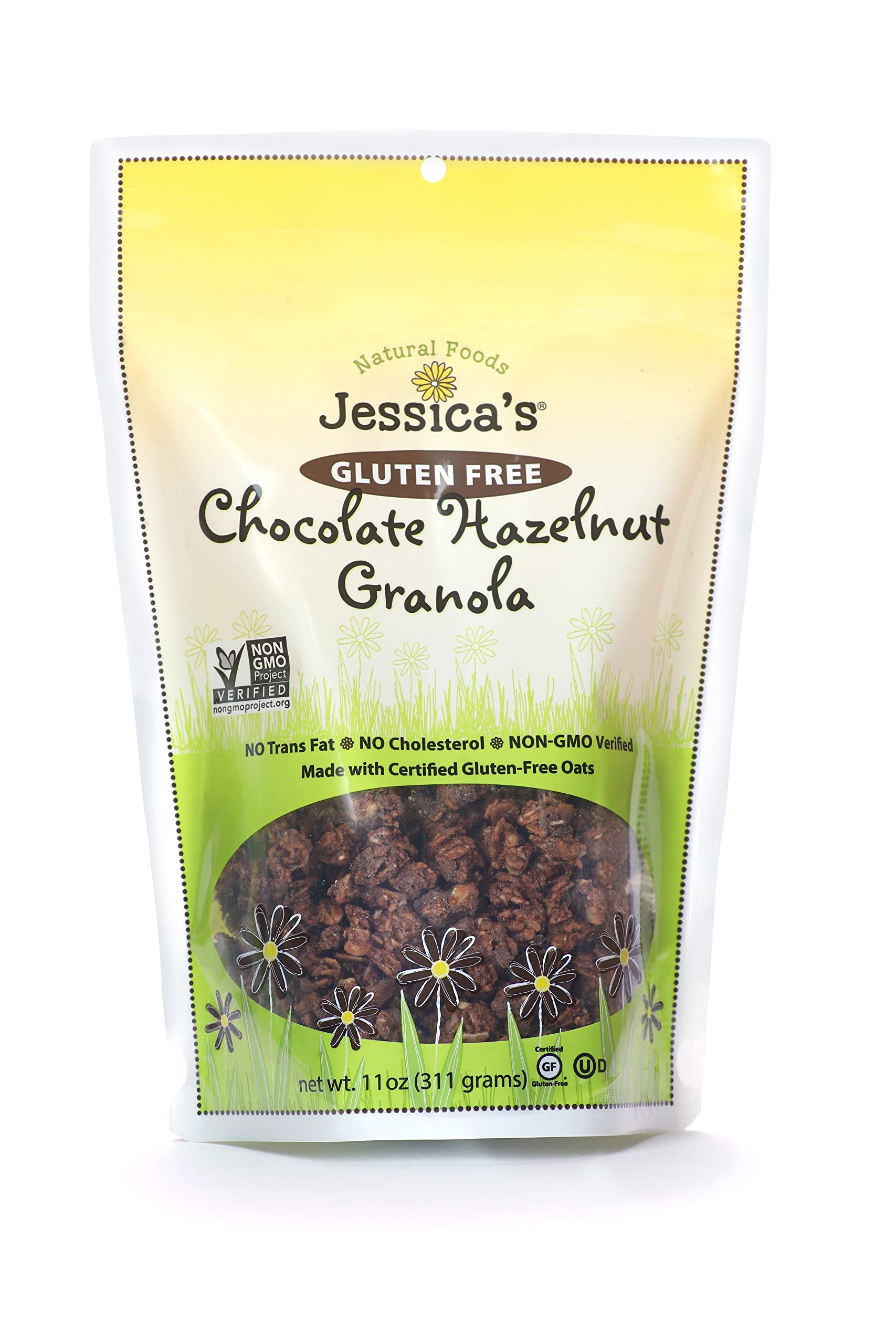 Jessicas Natural Foods Gluten-Free Chocolate Hazelnut Granola, 11 oz - All-Natural, Non-GMO Breakfast Cereal, Certified Gluten Free
