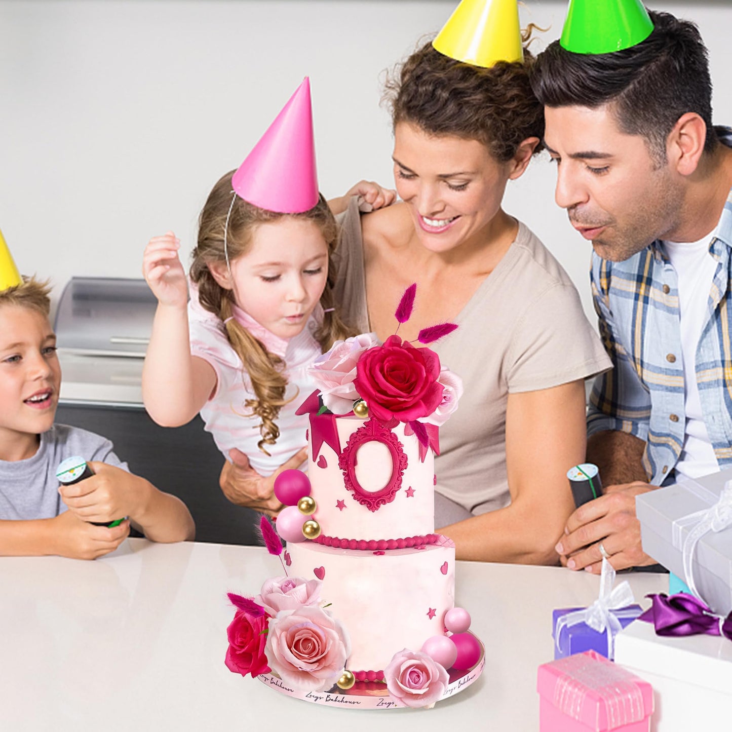 Hot Pink Girl Cake Toppers Pink Ball Cake Decoration Butterfly Cake Decoration Girl Theme Cake Decoration For Wedding Birthday B