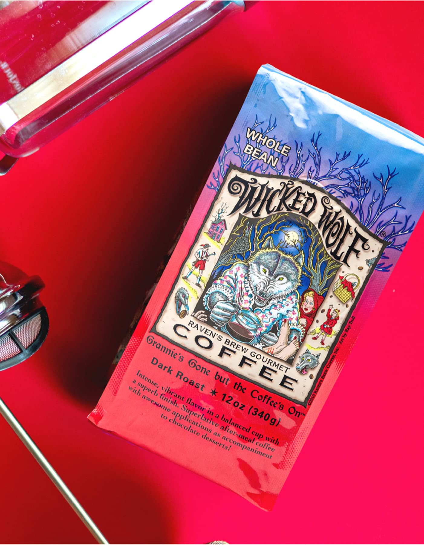 Raven'S Brew Coffee Full Bodied Coffee Dark Roast Ground - Wicked Wolf 2Lb