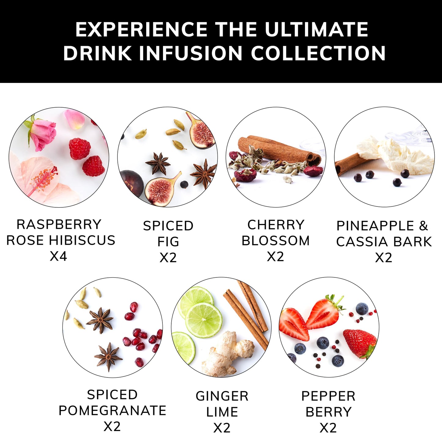 TASTELAB Seccos Ultimate Gift Set - 16 Drink Infusion Packets with Fruits & Spices for Cocktails & Mocktails