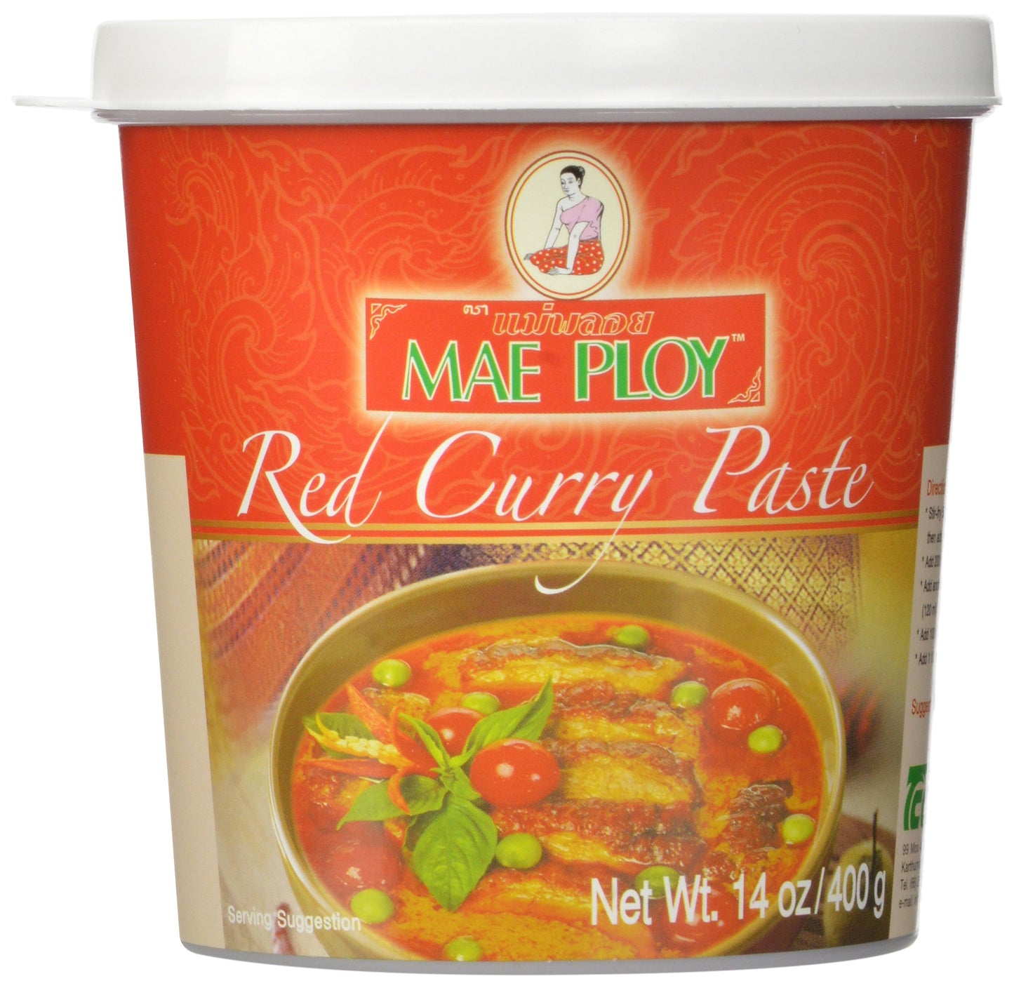 MAE PLOY curry Paste Red Small 14-Ounce (Pack of 4)