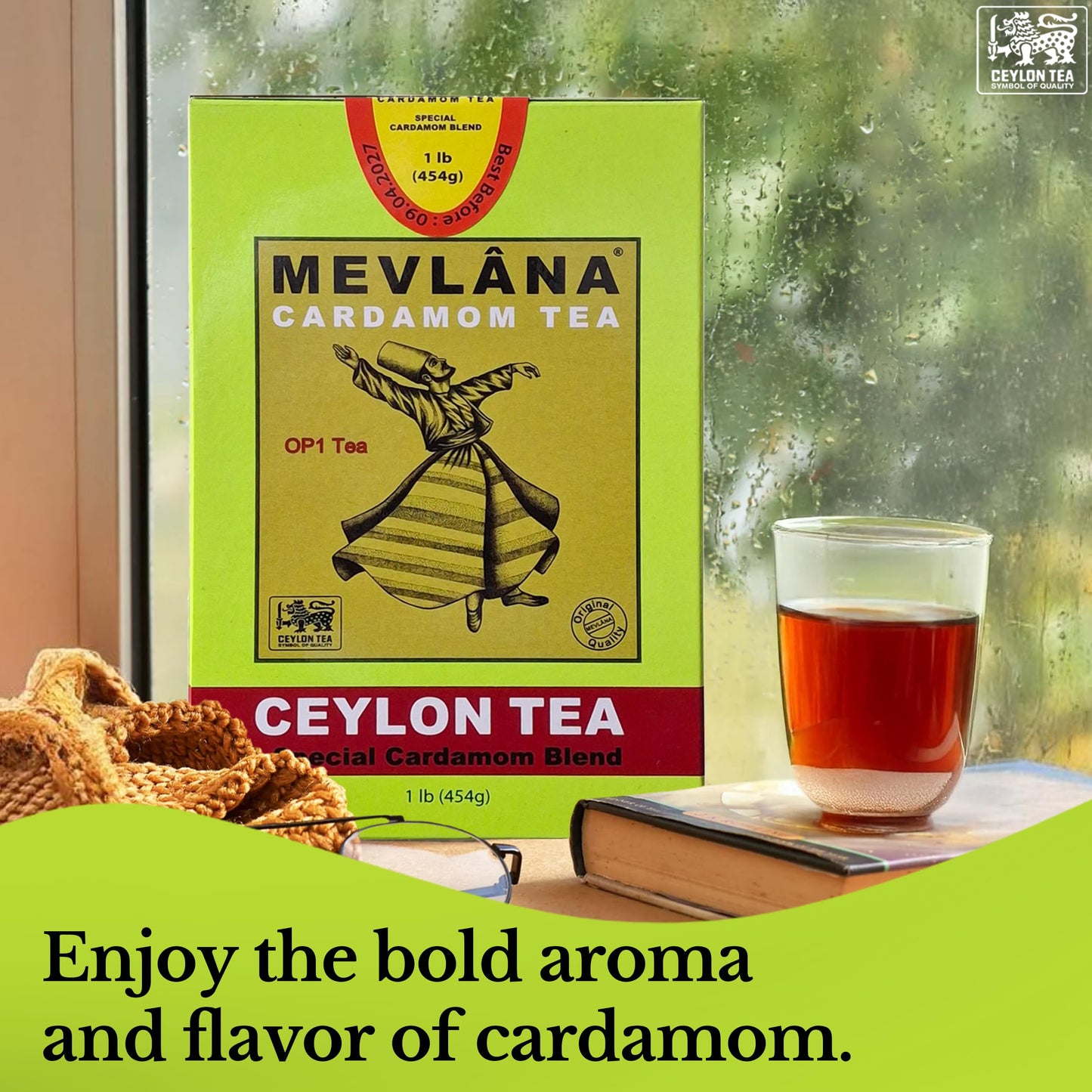 MEVLÂNA Pure Ceylon Tea - Premium Hand-Picked Black Tea with Rich Aroma, 16 Ounce Loose Leaf