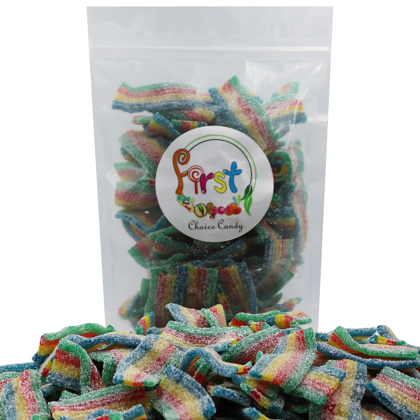 Variety Color Sour Gummy Belts (Mini Rainbow Bites, 1 Lb)