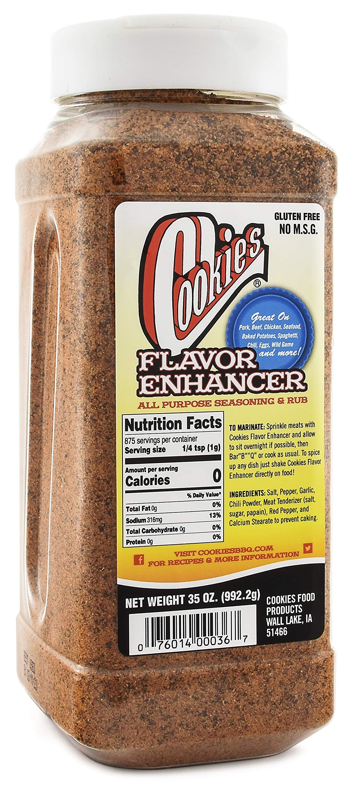 Cookies Food Products All Purpose Seasoning, Cookies Flavor Enhancer, 35 Ounce, Model 00635
