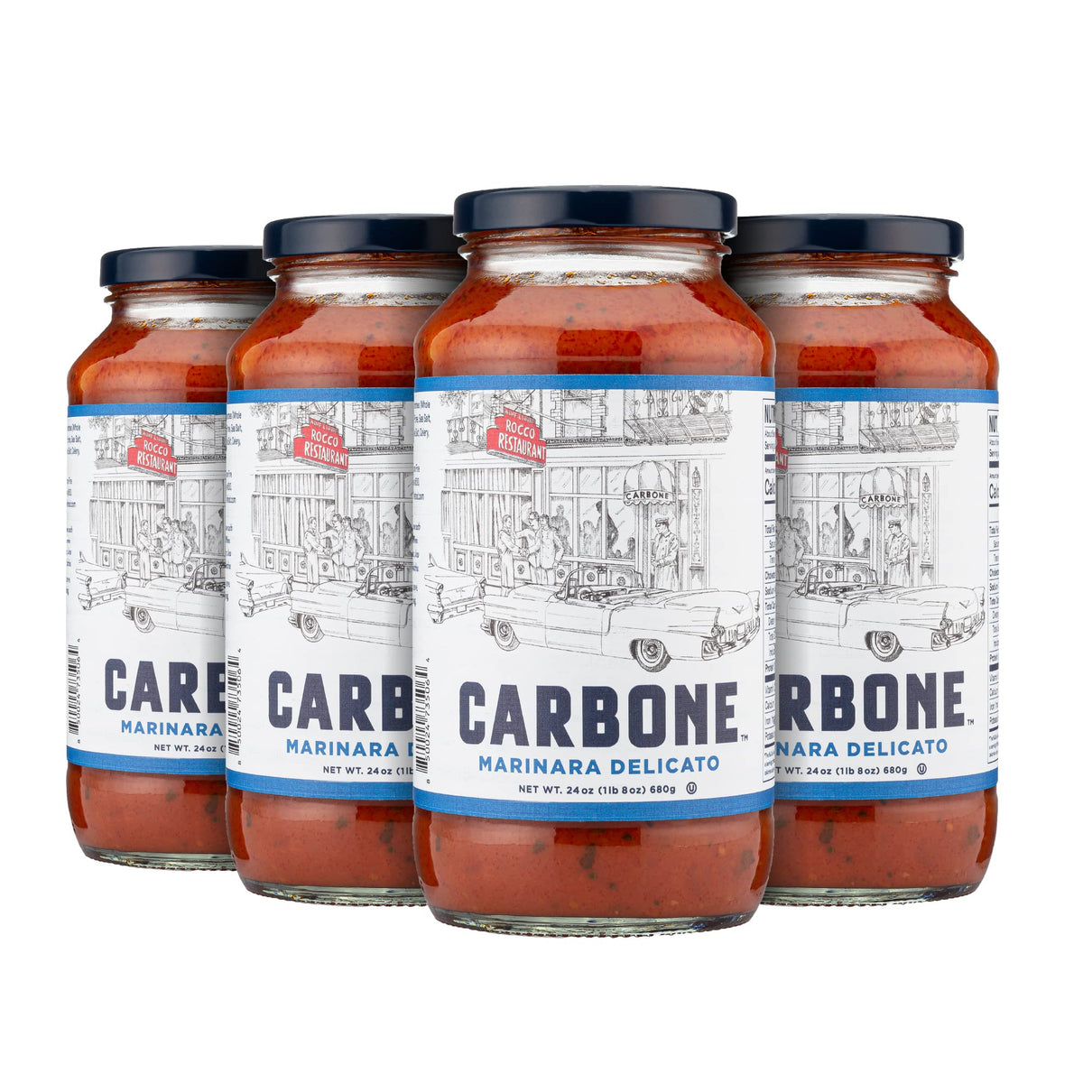 Carbone Marinara Delicato Pasta Sauce | Tomato Sauce Made with Fresh & All-Natural Ingredients | Non GMO, Vegan, Gluten Free, Lo