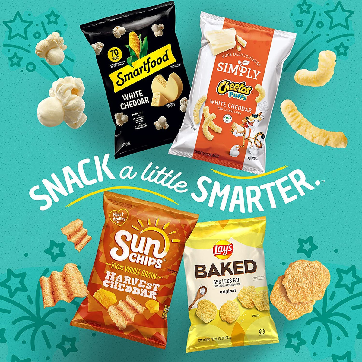 Frito Lay Popped and Crisps Mix Variety Pack, (Pack of 40)