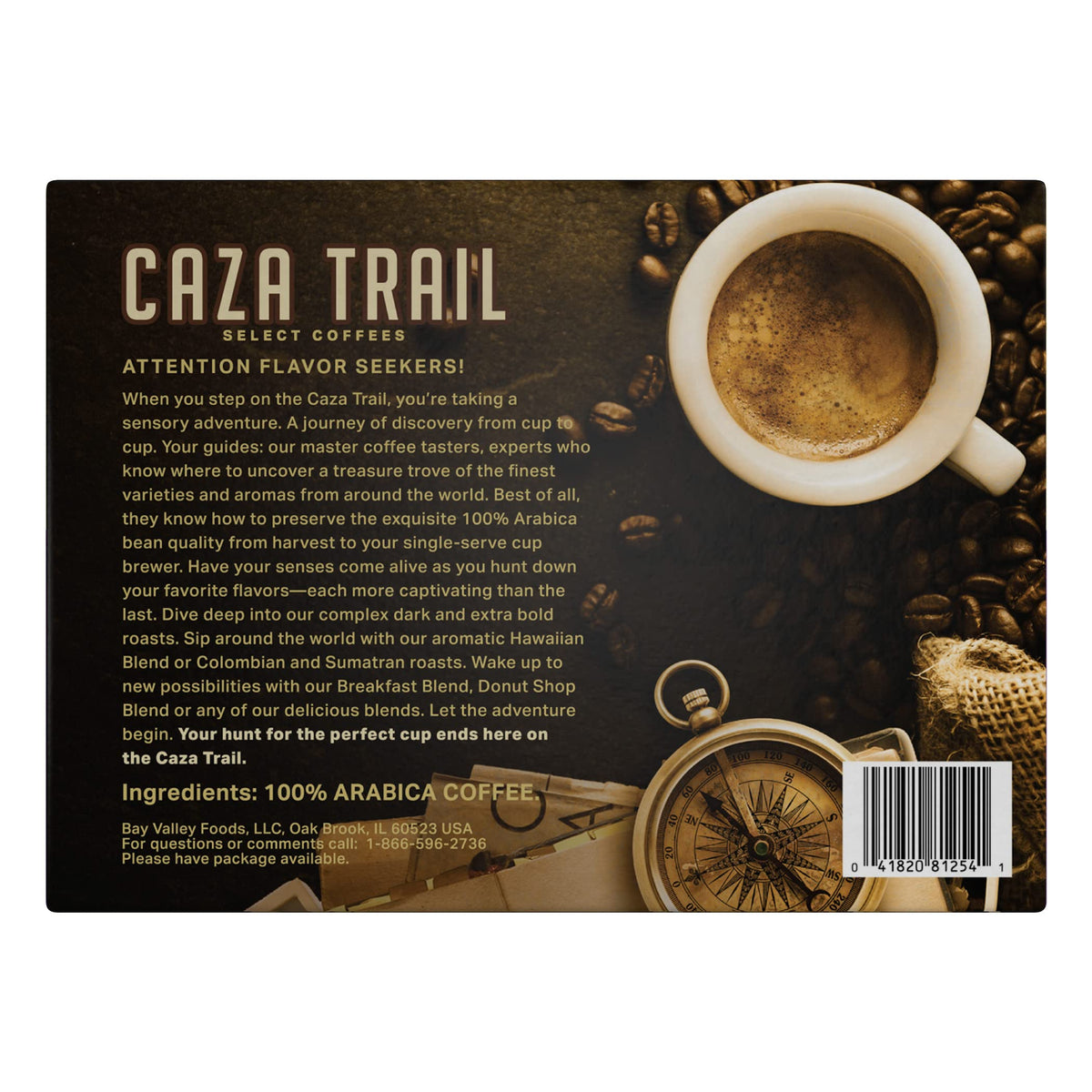 Caza Trail Coffee Pods, French Roast, Single Serve (Pack Of 100) (Packaging May Vary)