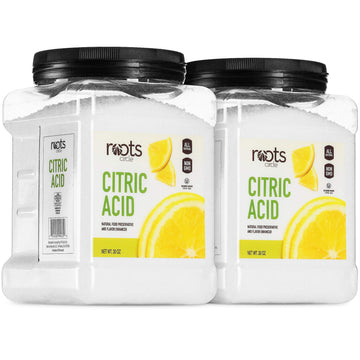 Roots Circle Citric Acid - Food-Grade Flavor Enhancer & Cleaner, 2 Pack, 3.75 Pounds, Kosher for Passover