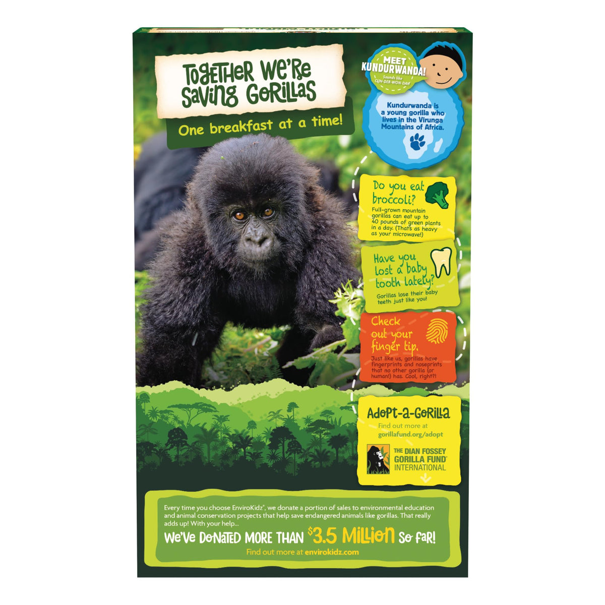EnviroKidz Organic Gorilla Munch Cereal, 10 oz (Pack of 12), Corn Puffs, Gluten Free, by Nature s Path