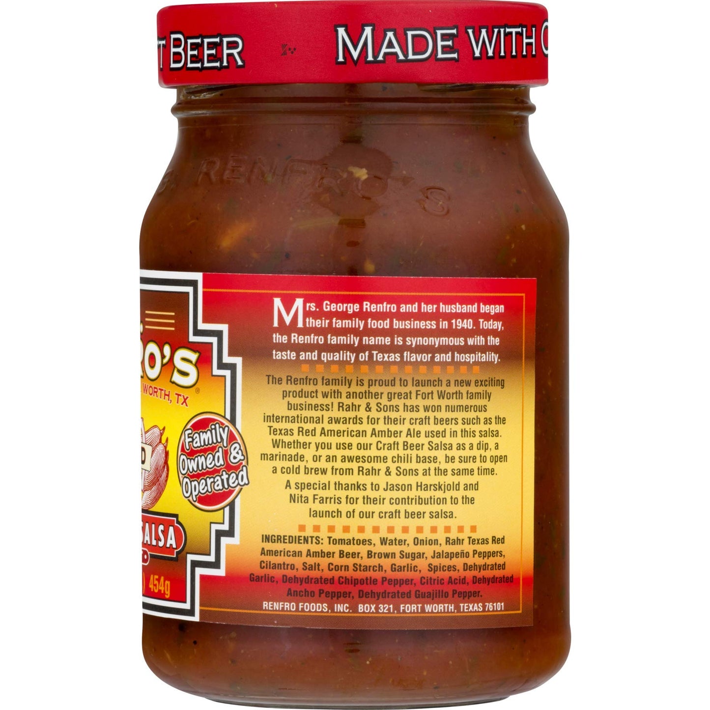 Mrs. Renfros Salsa Texas Rd Craft malt-inspired, 16 oz, 1.66 lb, Model KE00298226
