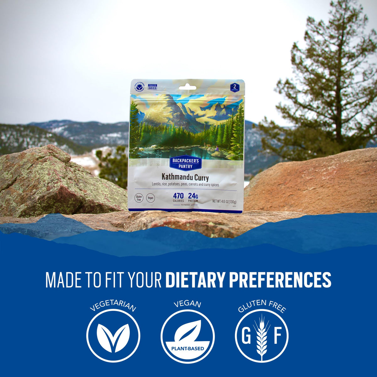 Backpacker'S Pantry Kathmandu Curry - Freeze Dried Backpacking & Camping Food - Emergency Food - 24 Grams Of Protein, Vegan, Glu
