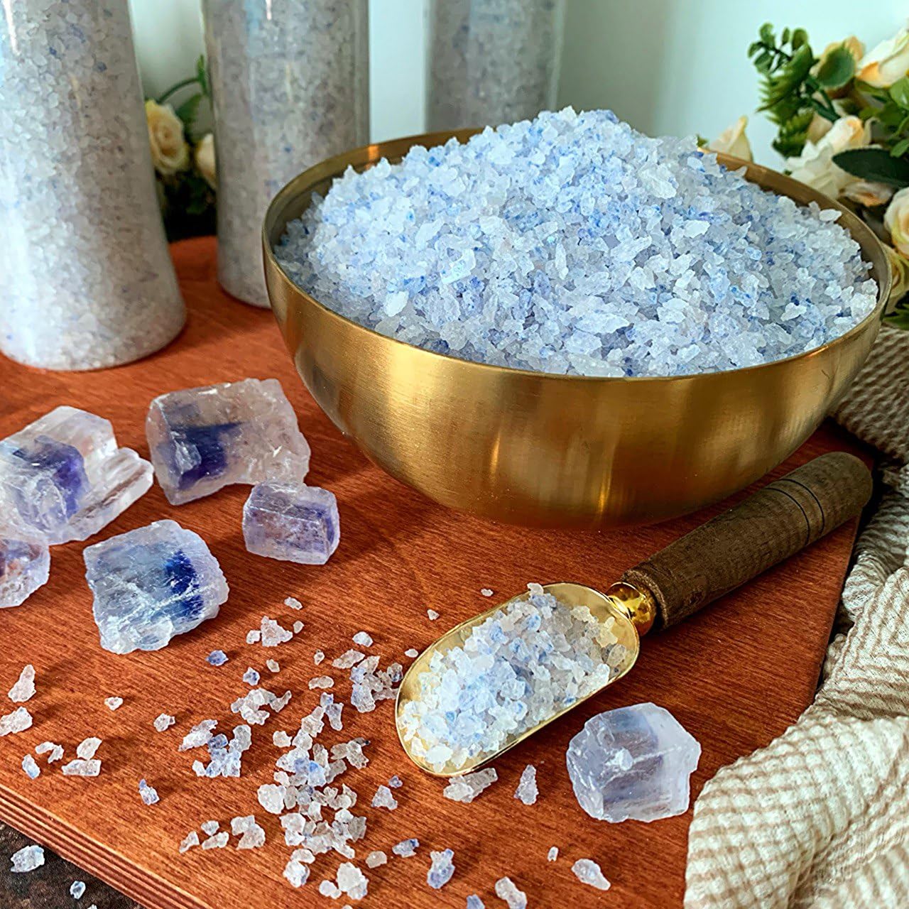 Richure 250-Gr Rare Ancient Blue Rock Salt - 80+ Minerals, Natural, High Potassium, Low Sodium, Gourmet