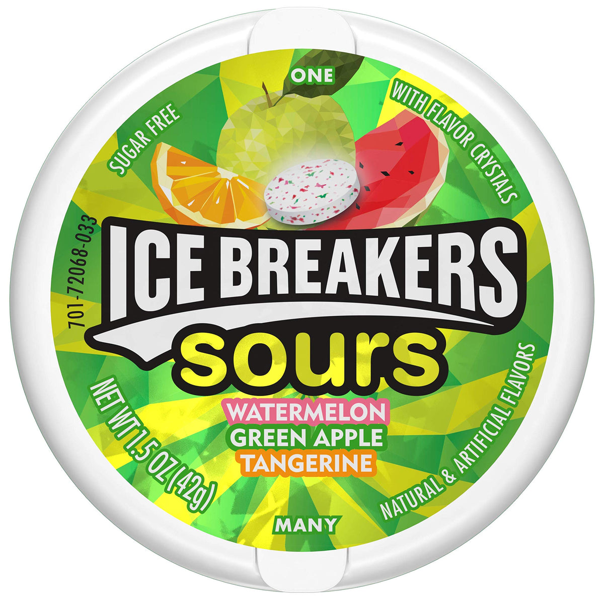ICE BREAKERS Duo Fruit Plus Cool Strawberry Sugar Free Breath Mints Tins (8 Count) and ICE BREAKERS Sours Assorted Fruit Flavore