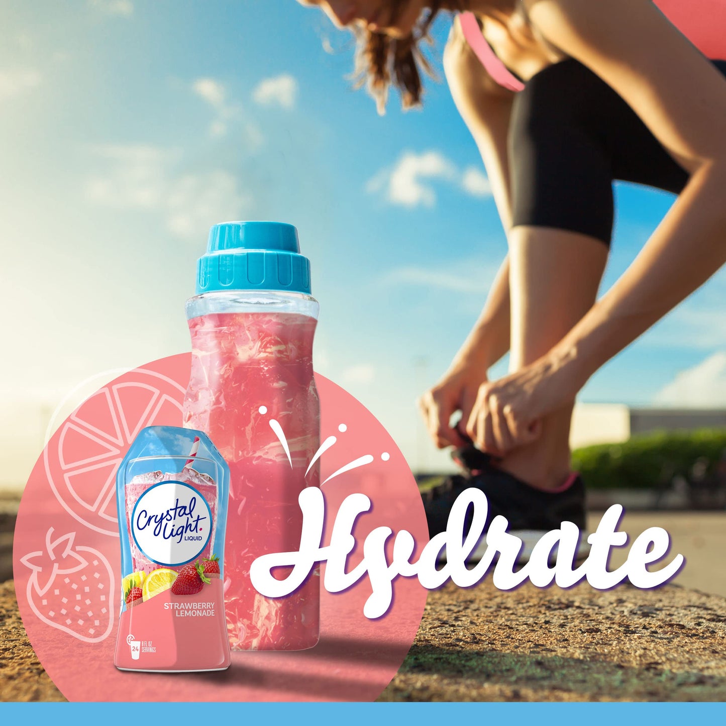 Crystal Light Liquid Strawberry Lemonade Naturally Flavored Drink Mix, 1.62 Fl Oz Bottle