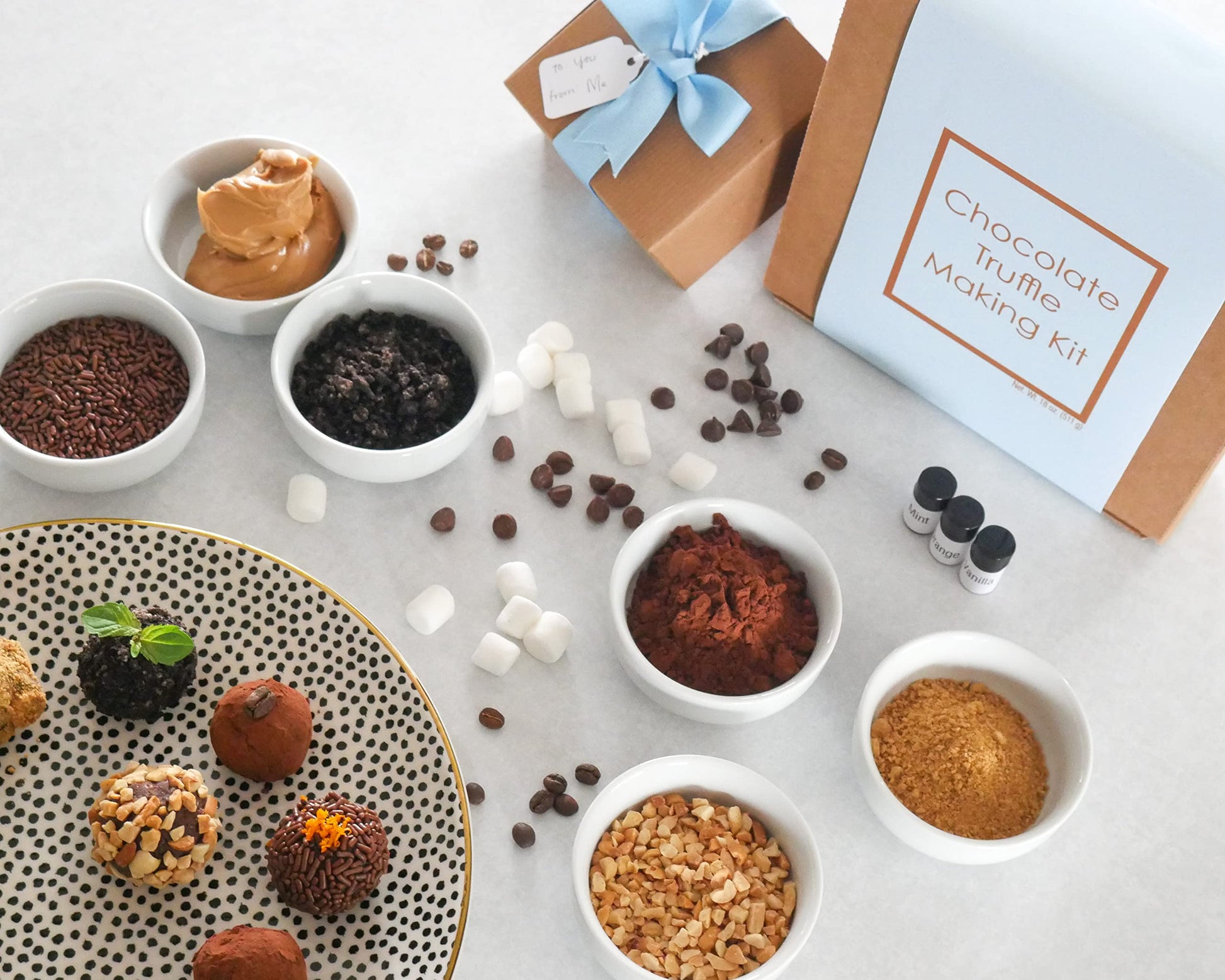 Chocolate Truffle Making Kit (Gift Idea  Diy Activity  Easy Intro To The Art Of Chocolate Making). Fun For All Ages! Includes Recipes And Ingredients To Make 18 Hand-Rolled Gourmet Chocolate Truffles